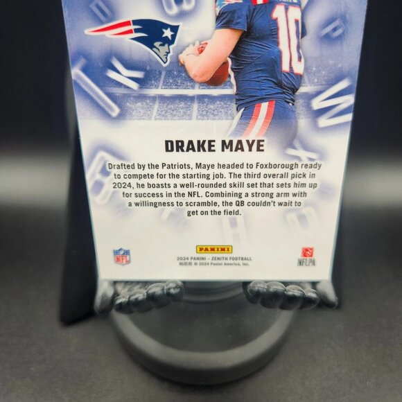 2024 Panini Zenith - A to Z Drake Maye #4 (RC) - Picture 6 of 6